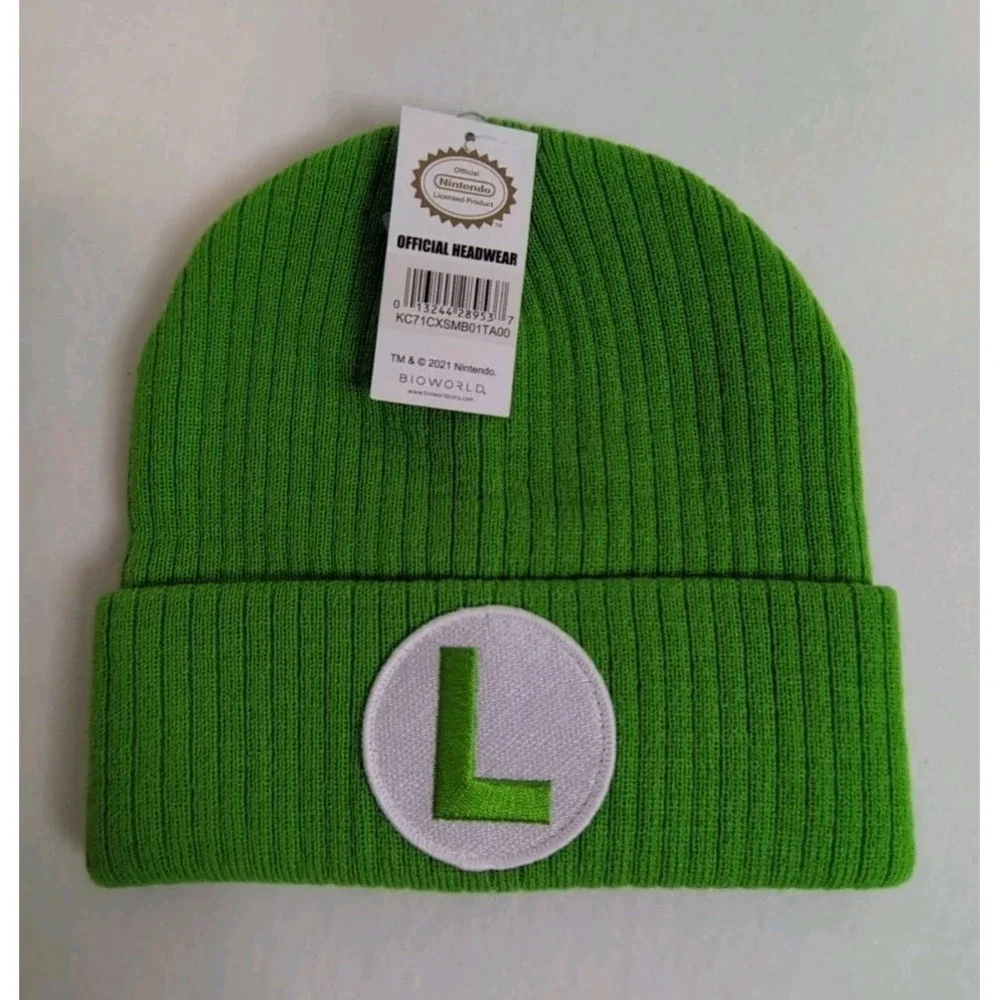 Super Mario Bros. Mario and Luigi 2-Pack Knit Cuffed Cold Weather‎ Beanie One Sz